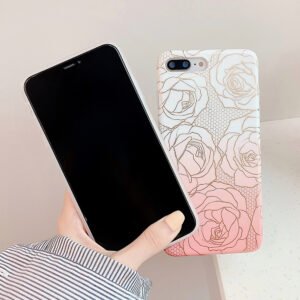 Electroplating Rose Gradient Mobile Phone Case Silicone