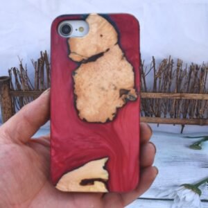 Fashion Pattern Epoxy Resin Wooden Phone Case